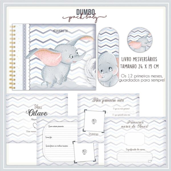 livro mesversario dumbo arquivo digital encadernacao em geral