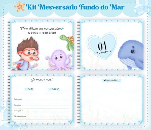 Livro Mesversário Fundo do Mar Menino - Arquivo Digital - Imagem 2