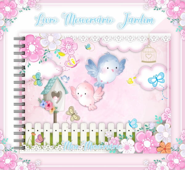 livro mesversario jardim arquivo digital scrapbook