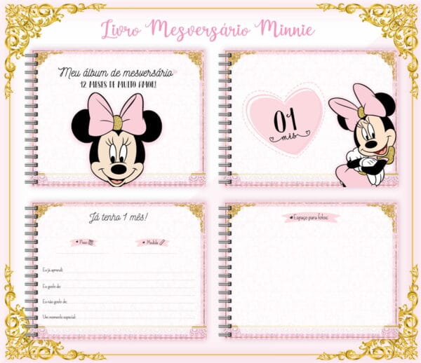 Livro Mesversário Minnie Rosa - Arquivo Digital