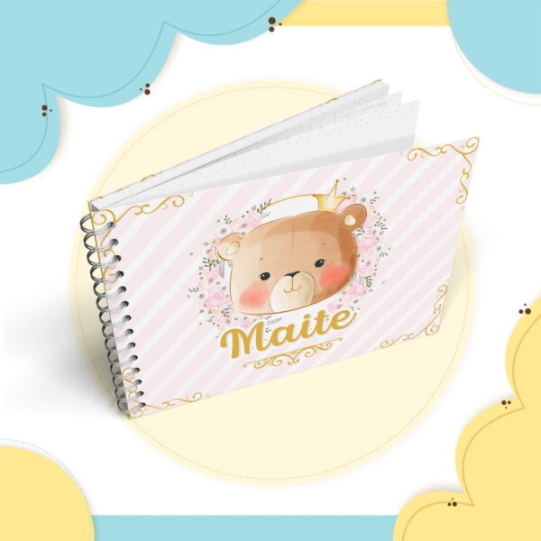 livro mesversario ursinha princesa arquivo digital papel e cia