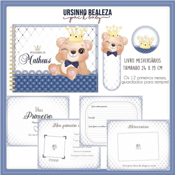 livro mesversario ursinho realeza arquivo digital arquivo digital