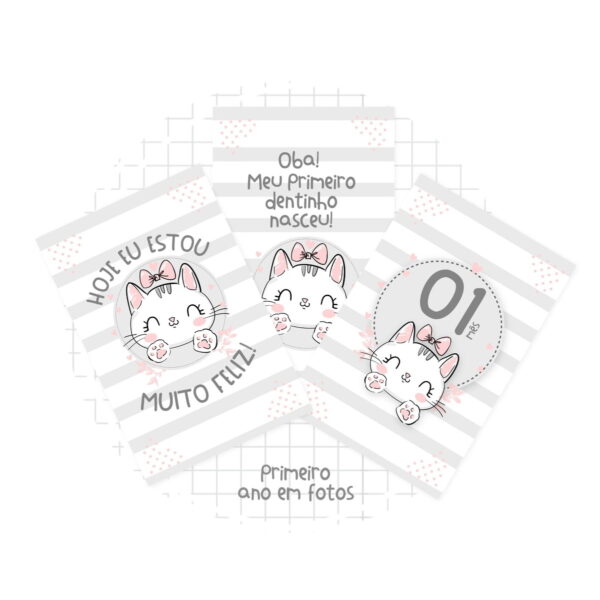 Livro Primeiro Ano em Fotos Gatinha - Arquivo Digital
