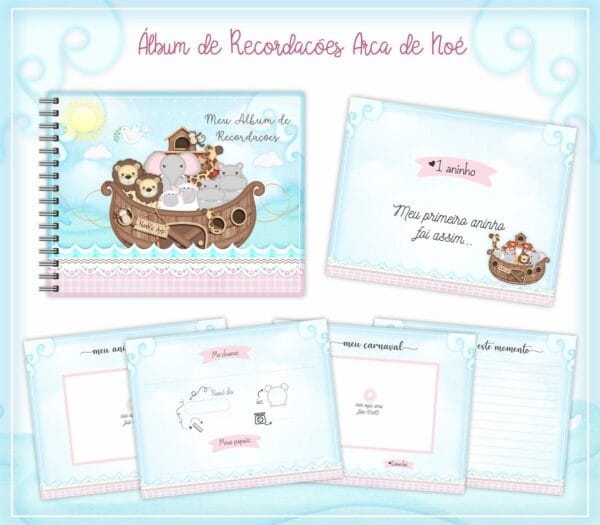 livro recordacoes bebe arca de noe menina arquivo digital livro
