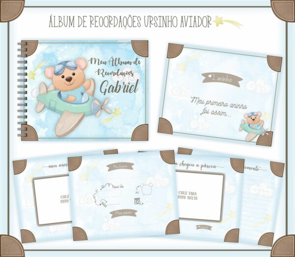livro recordacoes bebe elefantinho aviador arquivo digital livro 1
