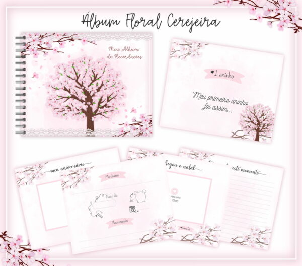 livro recordacoes bebe floral cerejeira arquivo digital livro recordacoes bebe floral cerejeira
