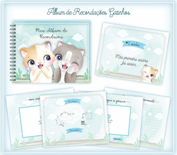 livro recordacoes bebe gatinhos arquivo digital recordar