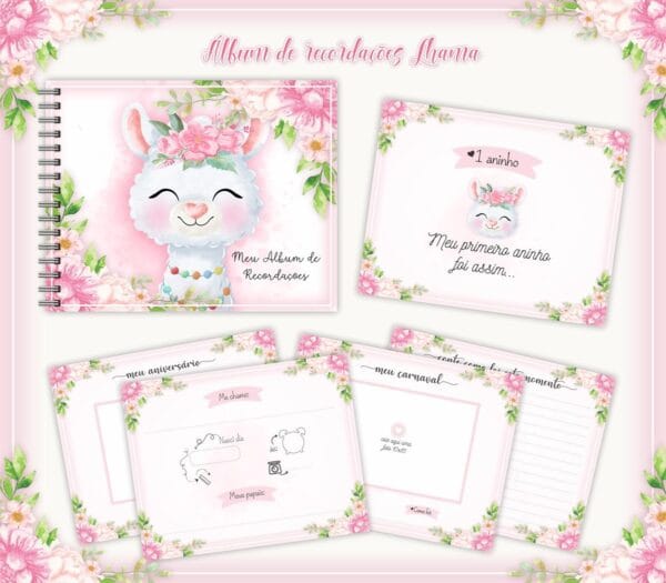 livro recordacoes bebe lhama arquivo digital maternidade
