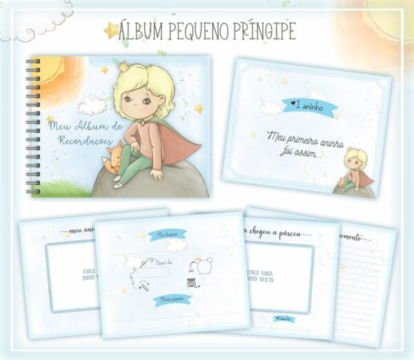 livro recordacoes bebe pequeno principe arquivo digital papel e cia