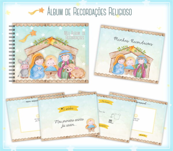 livro recordacoes bebe religioso arquivo digital papelaria