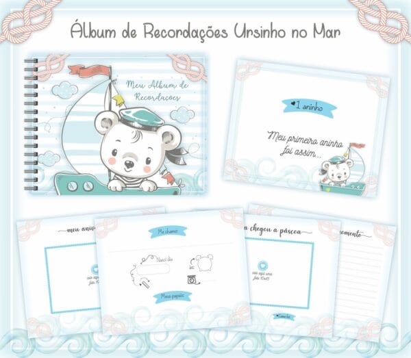 livro recordacoes bebe ursinho do mar arquivo digital diario do bebe