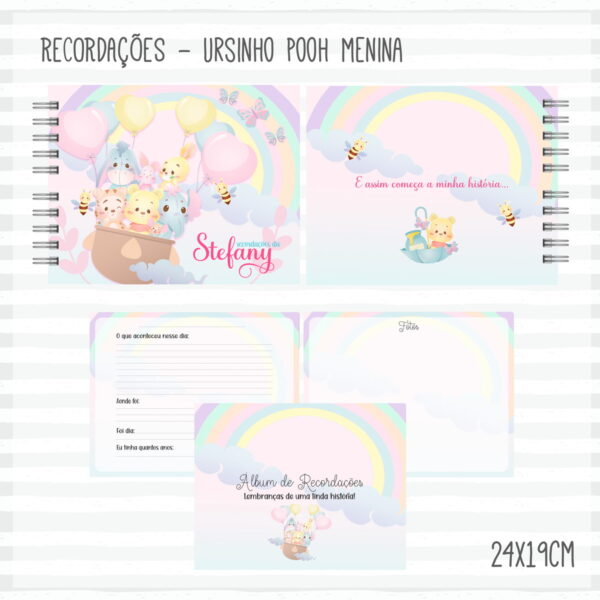 livro recordacoes do bebe pooh menina arquivo digital bebe