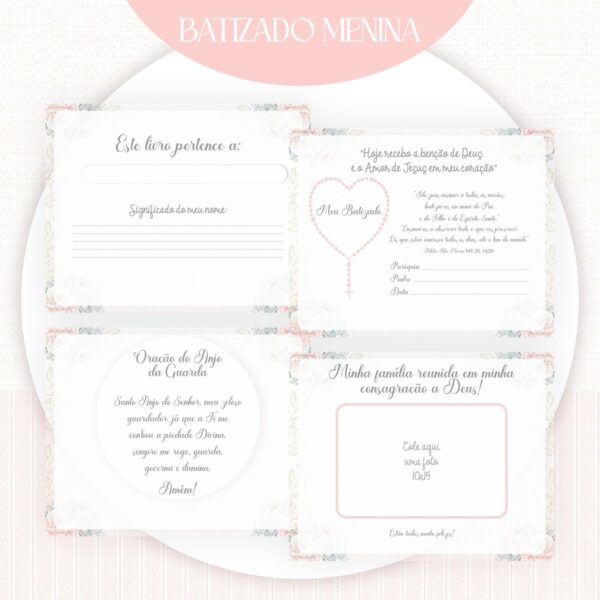Livros Batizados Menina e Menino - Arquivo Digital - Imagem 3
