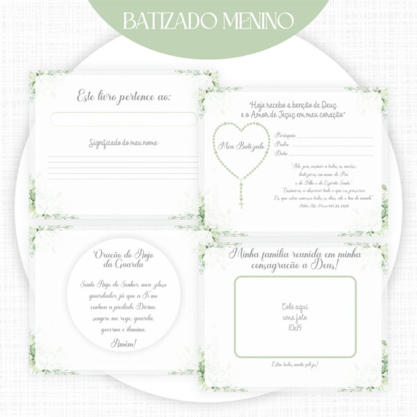 Livros Batizados Menina e Menino - Arquivo Digital - Imagem 4