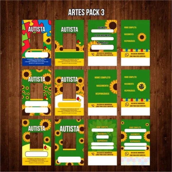Mega Pack Crachá Autismo - Arquivo Digital - Imagem 3