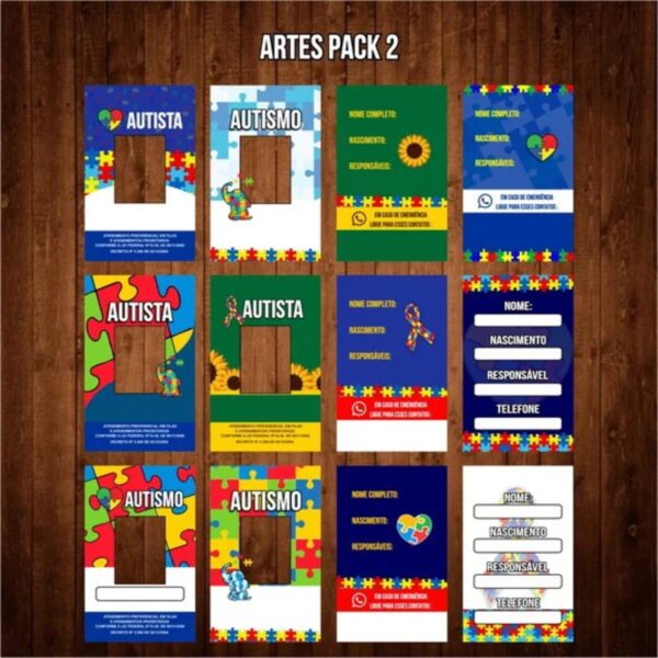 Mega Pack Crachá Autismo - Arquivo Digital - Imagem 4