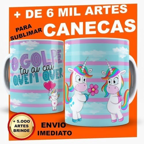 Melhor Preço, 6 Mil Artes Para Sublimar Canecas Editável