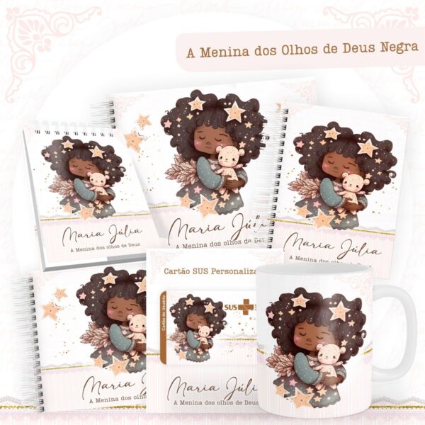 menina dos olhos de deus negra arquivo digital papelaria personalizada