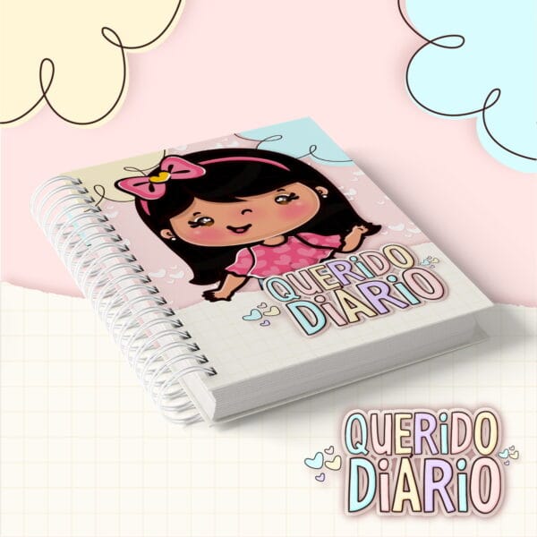 meu querido diario menina 07 arquivo digital papelaria personalizada