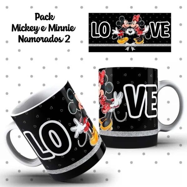 Mickey e Minnie em Canecas Personalizadas para Casais