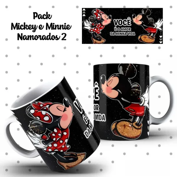 Mickey e Minnie em Canecas Personalizadas para Casais