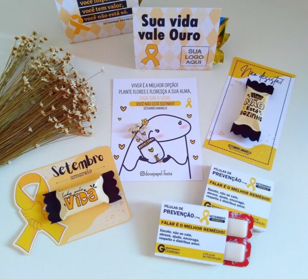 mimos setembro amarelo arquivo digital lembrancinhas setembro amarelo
