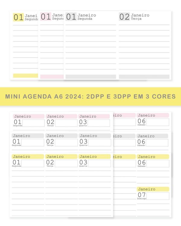 Mini Agenda A6 - Arquivo Digital - Imagem 2