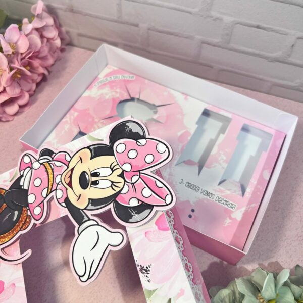 Mini Confeiteiro Páscoa Minnie Rosa - Arquivo Digital - Imagem 3