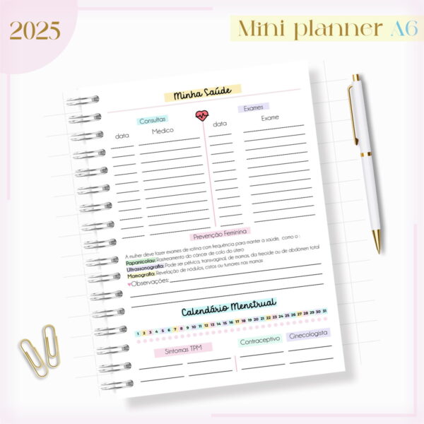 Mini Planner A6 2025 - Arquivo Digital - Imagem 3