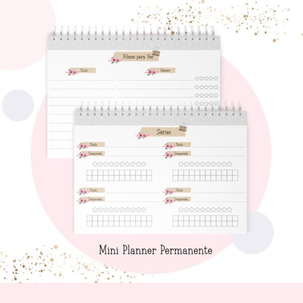 mini planner a6 permanente professora arquivo digital papelaria personalizada 1
