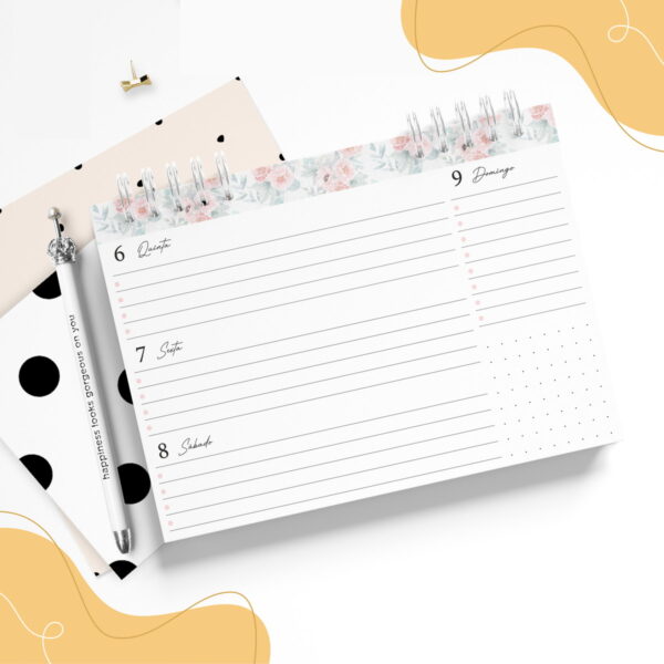 Mini Planner Floral - Arquivo Digital - Imagem 3