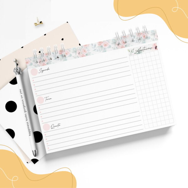 Mini Planner Floral - Arquivo Digital - Imagem 2