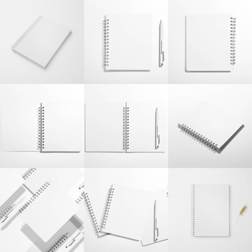 Mockup Template Agenda Planner E Caderno Psd Editável