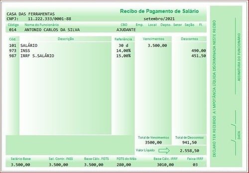 Modelo Holerite Comprovante De Renda Editável Excel