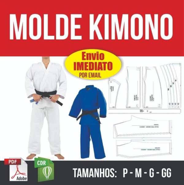Molde Kimono P Ao Gg Modelagem Em Pdf E Corel Em Tam Real