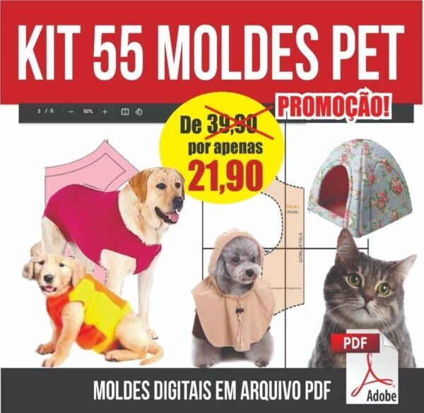 Moldes Fabricação Roupas Gatos E Cães Modelagem Digital Pdf