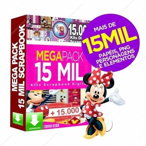Pack 15 Mil Kits Scrapbook Arquivos Digitais Edição Criação