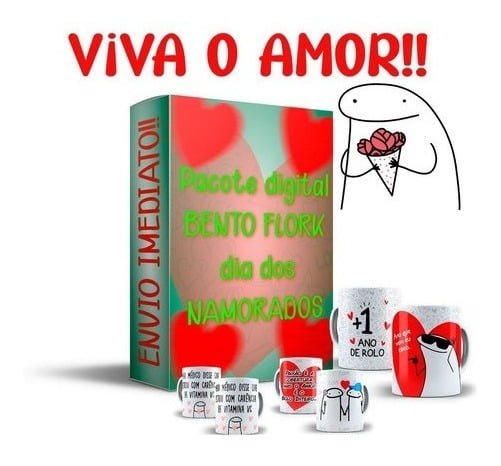Pack 300 Artes Para Canecas Dia Dos Namorados Flork Bento