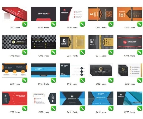 Pack +3000 Cartão De Visita Editável Corel Draw Vetorizado
