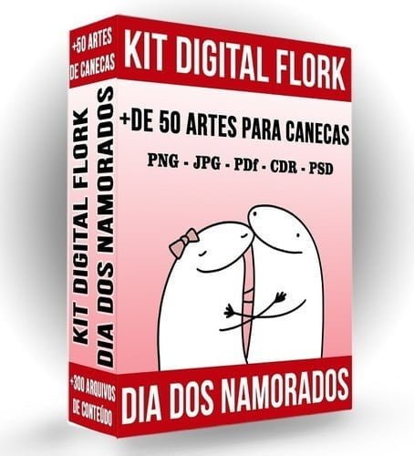 Pack +50 Artes De Canecas Dia Dos Namorados Flork Bento