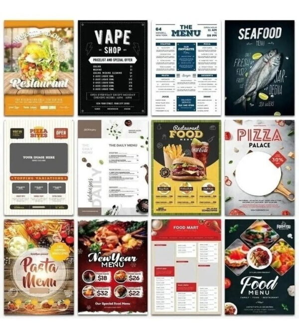 Pack 500 Artes Editáveis Cardápios E Menús Psd Com Brinde