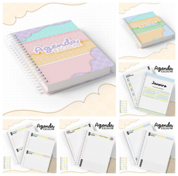 pack agenda escolar 2022 arquivo digital personalizacao