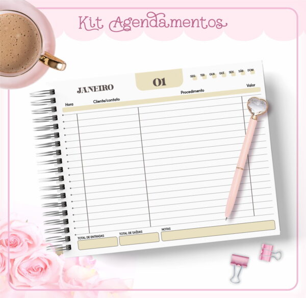 Pack Agendamentos Horizontal - Arquivo Digital - Imagem 3