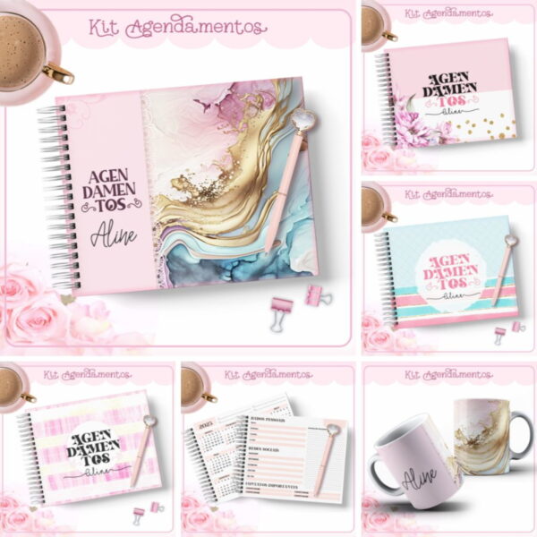 pack agendamentos horizontal arquivo digital pack agenda agendamentos