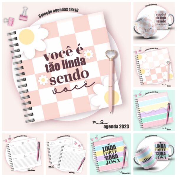 Pack Agendas 18x18 Frases - Arquivo Digital - Imagem 2
