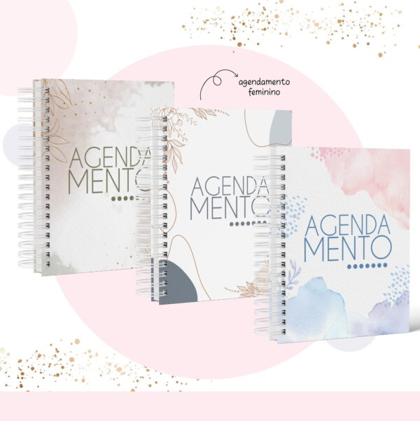 pack agendas agendamentos femininos arquivo digital encadernacao