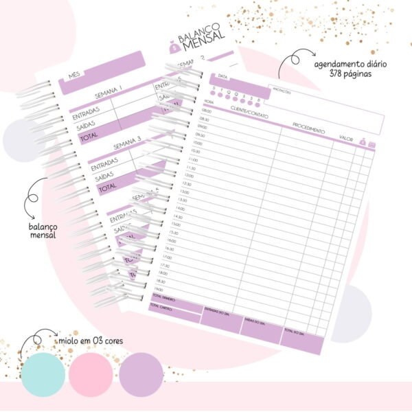 Pack Agendas Agendamentos Femininos - Arquivo Digital - Imagem 3