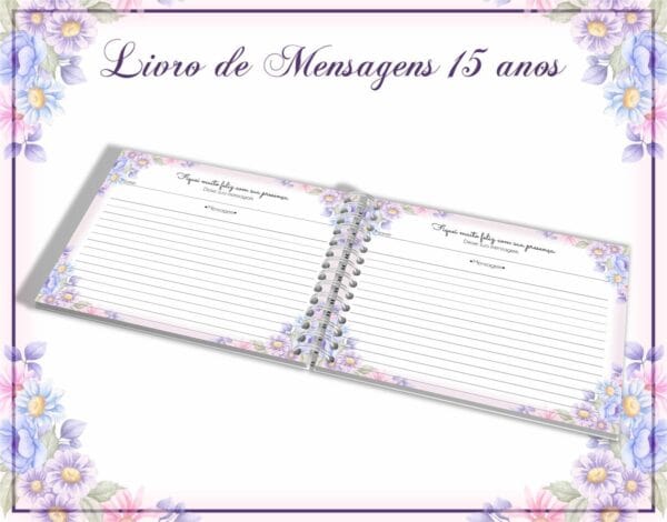 Pack Álbum e Livro Mensagens 15 anos - Arquivo Digital - Imagem 2