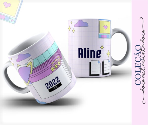 Pack Arte Caneca Feminina 2022 - Arquivo Digital - Imagem 3