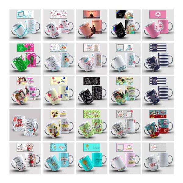 Pack Artes Caneca Dia Dos Namorados +500 Arquivos Sublimação